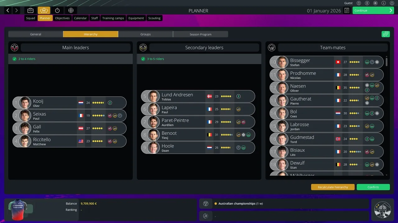 Pro Cycling Manager 26 — exploration snapshot