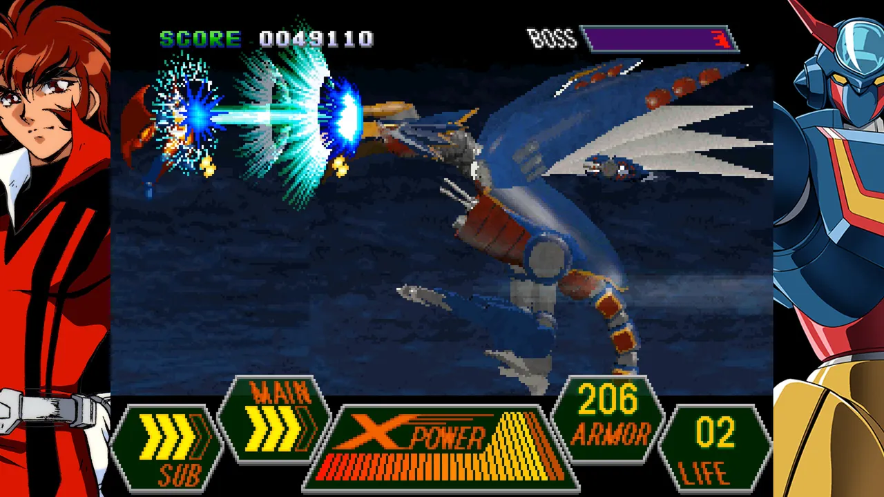 70s-style Robot Anime Geppy-X — in-game combat