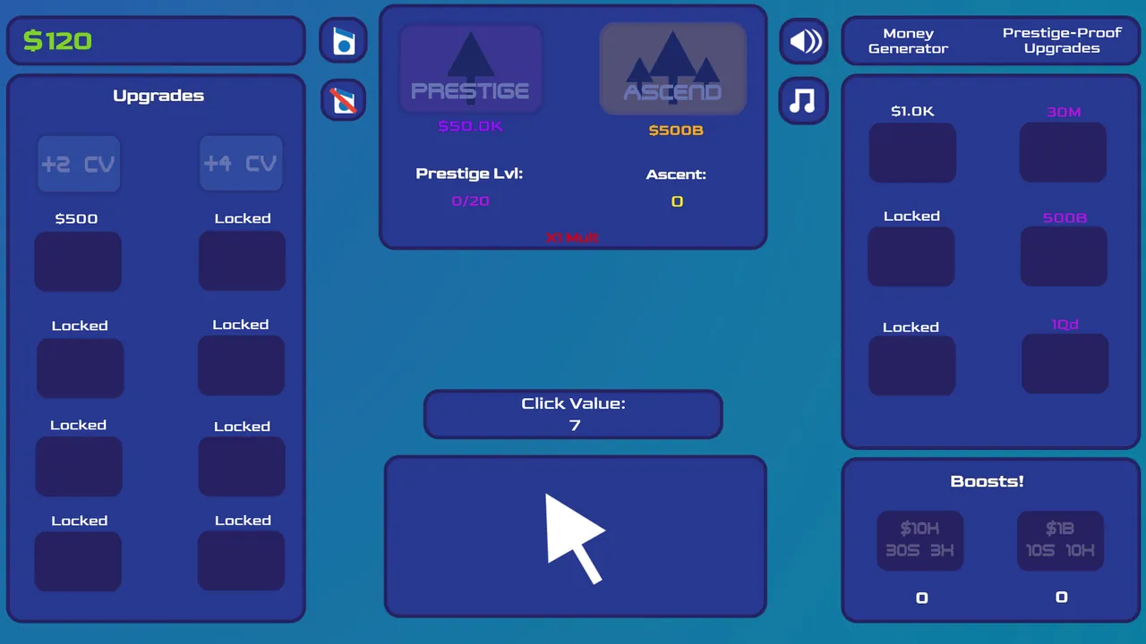 Ascension Clicker — environment preview
