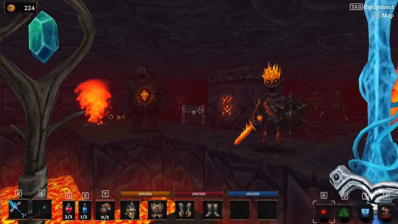 Bonehold — in-game combat