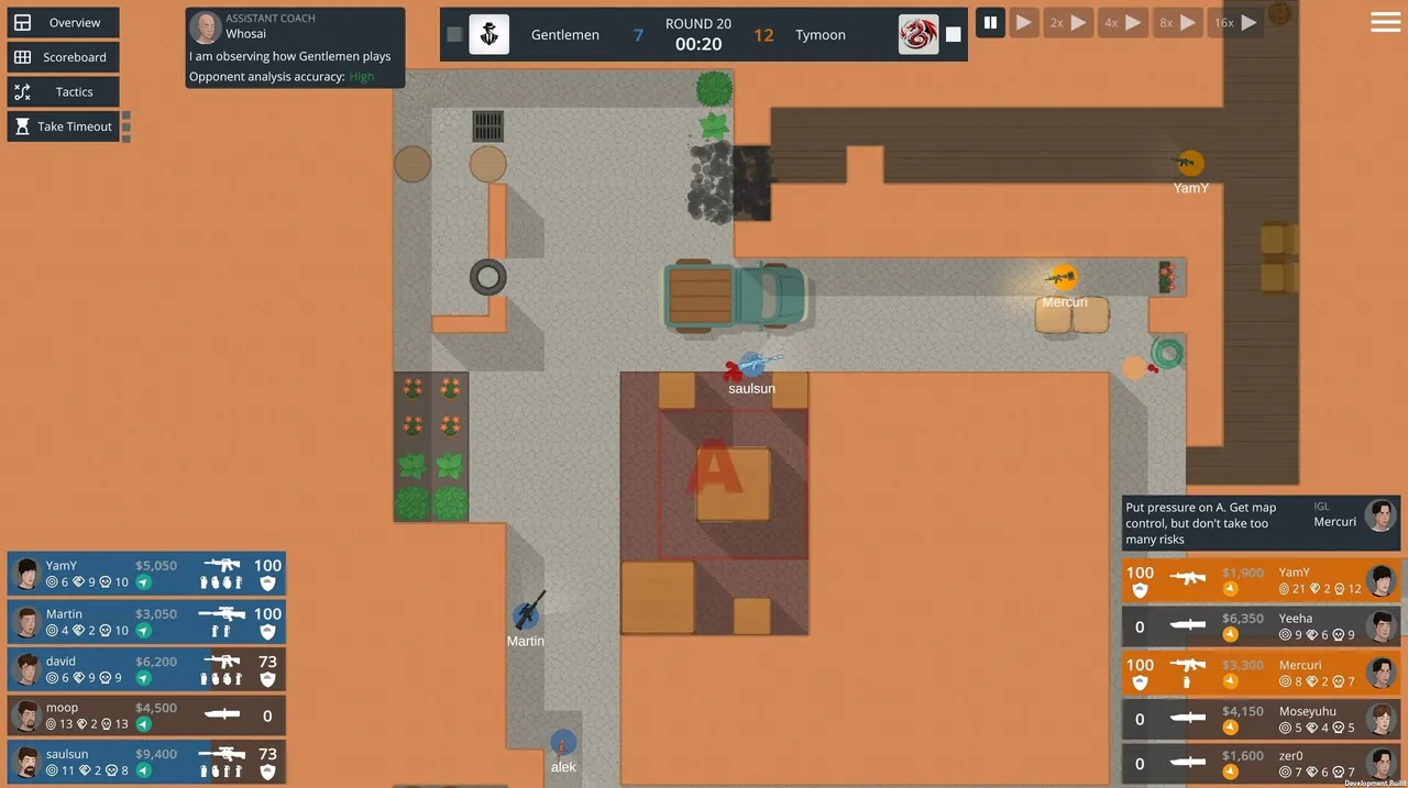 CS Manager — in-game combat