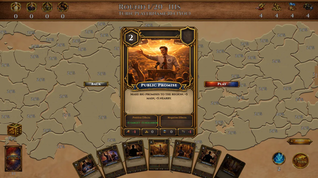 Election Train — in-game combat