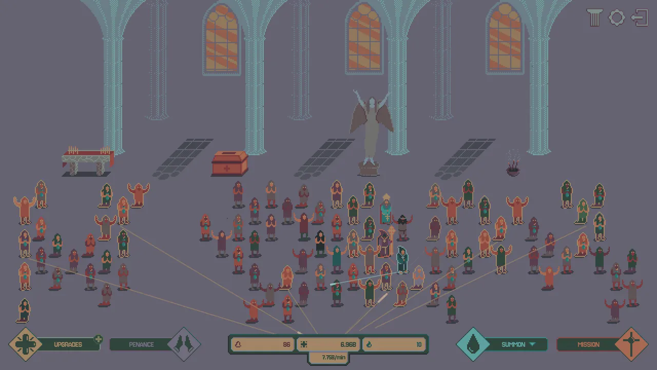 Idle Chapel — in-game combat