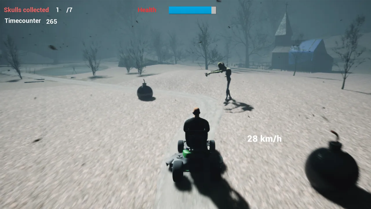 Lawnmower Game Horrorland — in-game combat