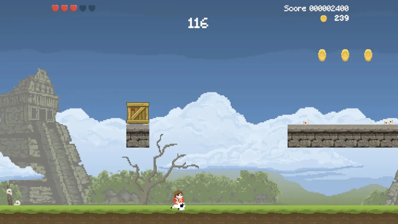 Soccerboy vs Aliens — in-game combat