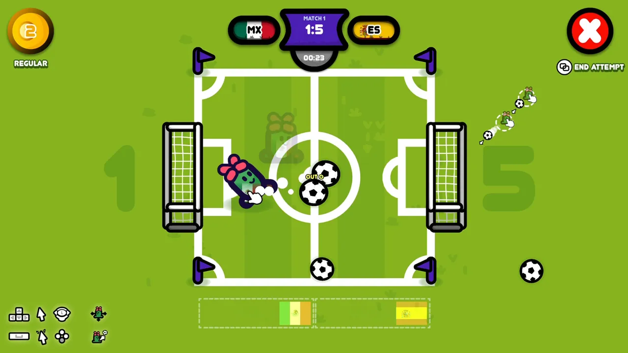 Super Sub: World Cup — in-game combat