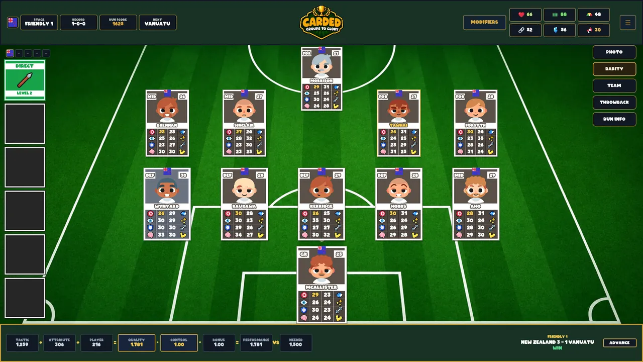 CARDED: Groups to Glory — in-game combat