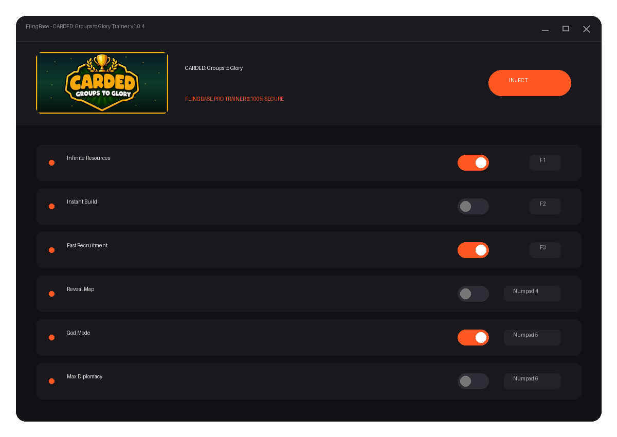 CARDED: Groups to Glory — exploration snapshot