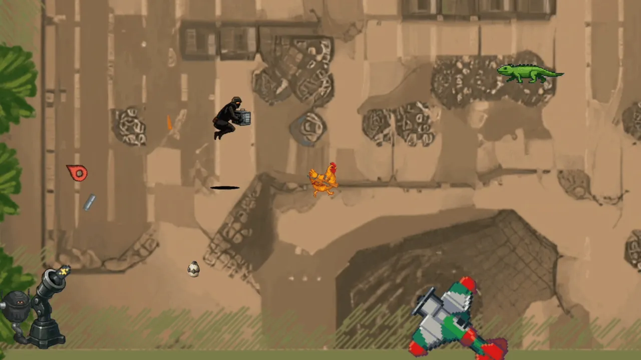 Chicken Battlefield — in-game combat