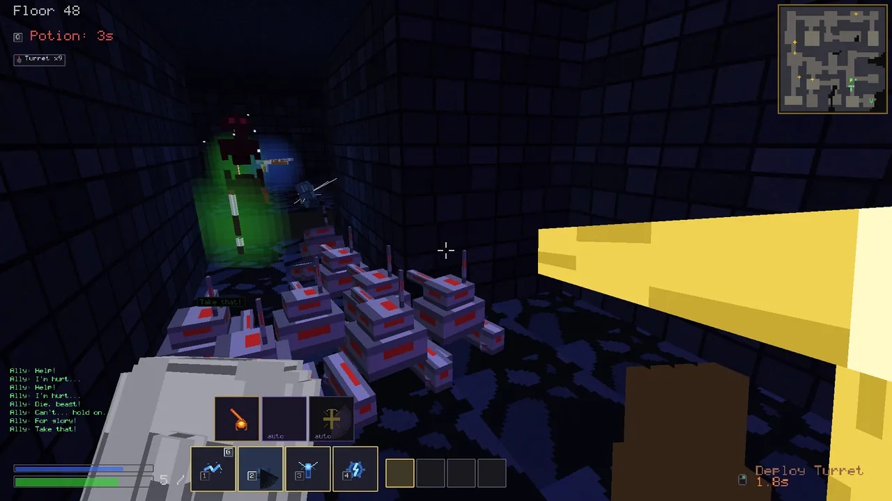 Curse of the Dungeon Engine — in-game combat