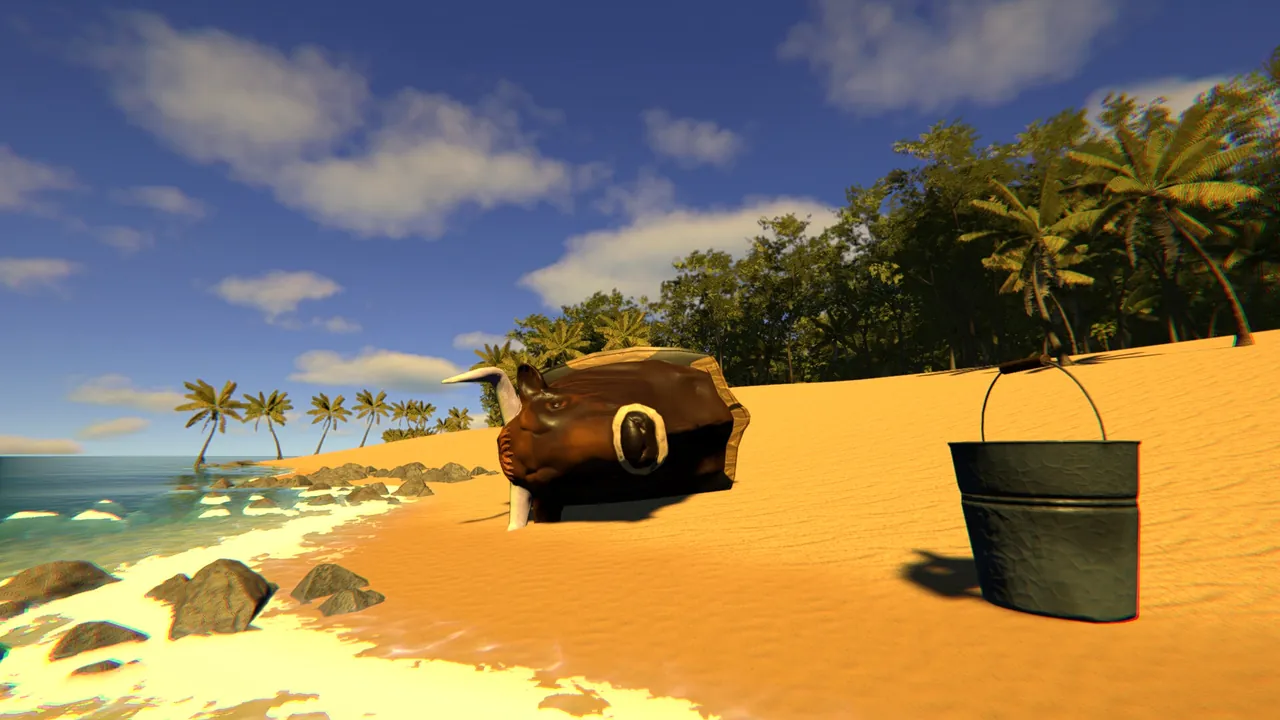 Escape the Beach — in-game combat