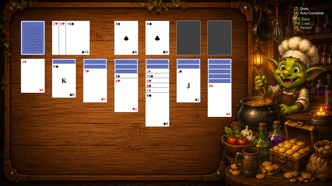 Goblin Solitaire — in-game combat