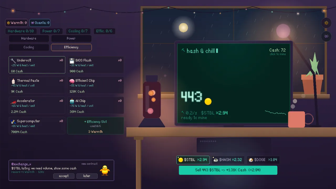Hash & Chill — environment preview