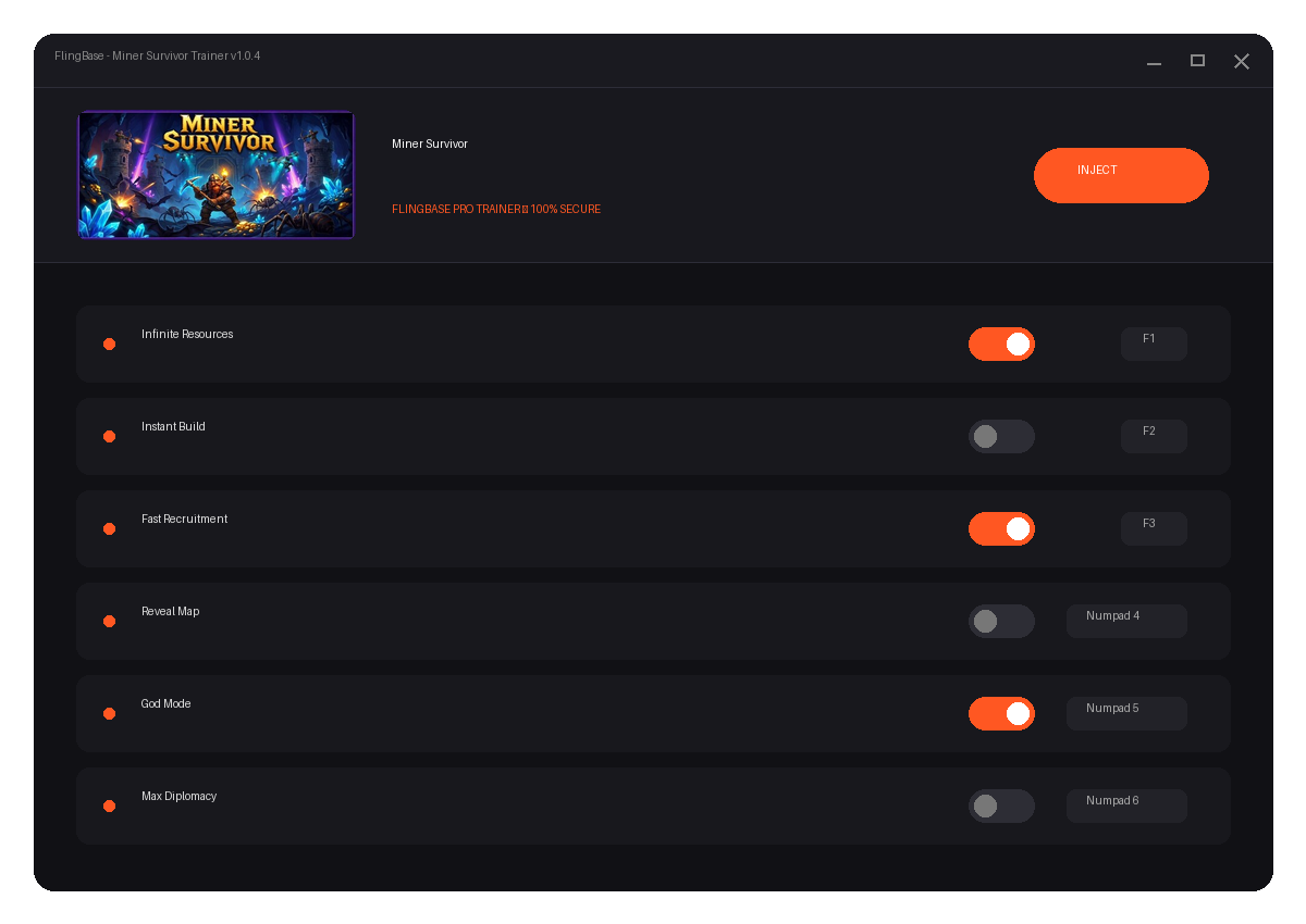 Miner Survivor — environment preview