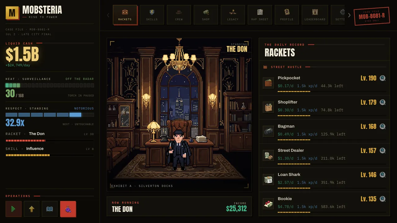 Mobsteria: Rise — in-game combat