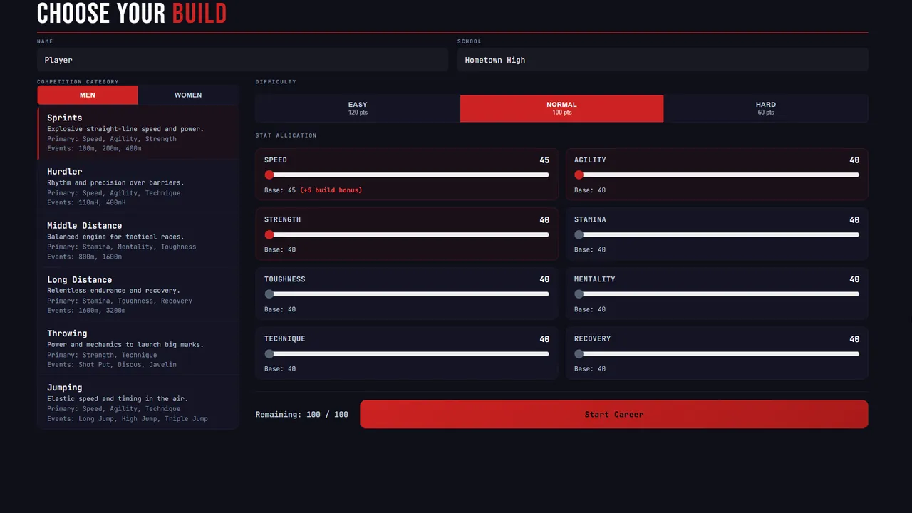 Track Star — environment preview