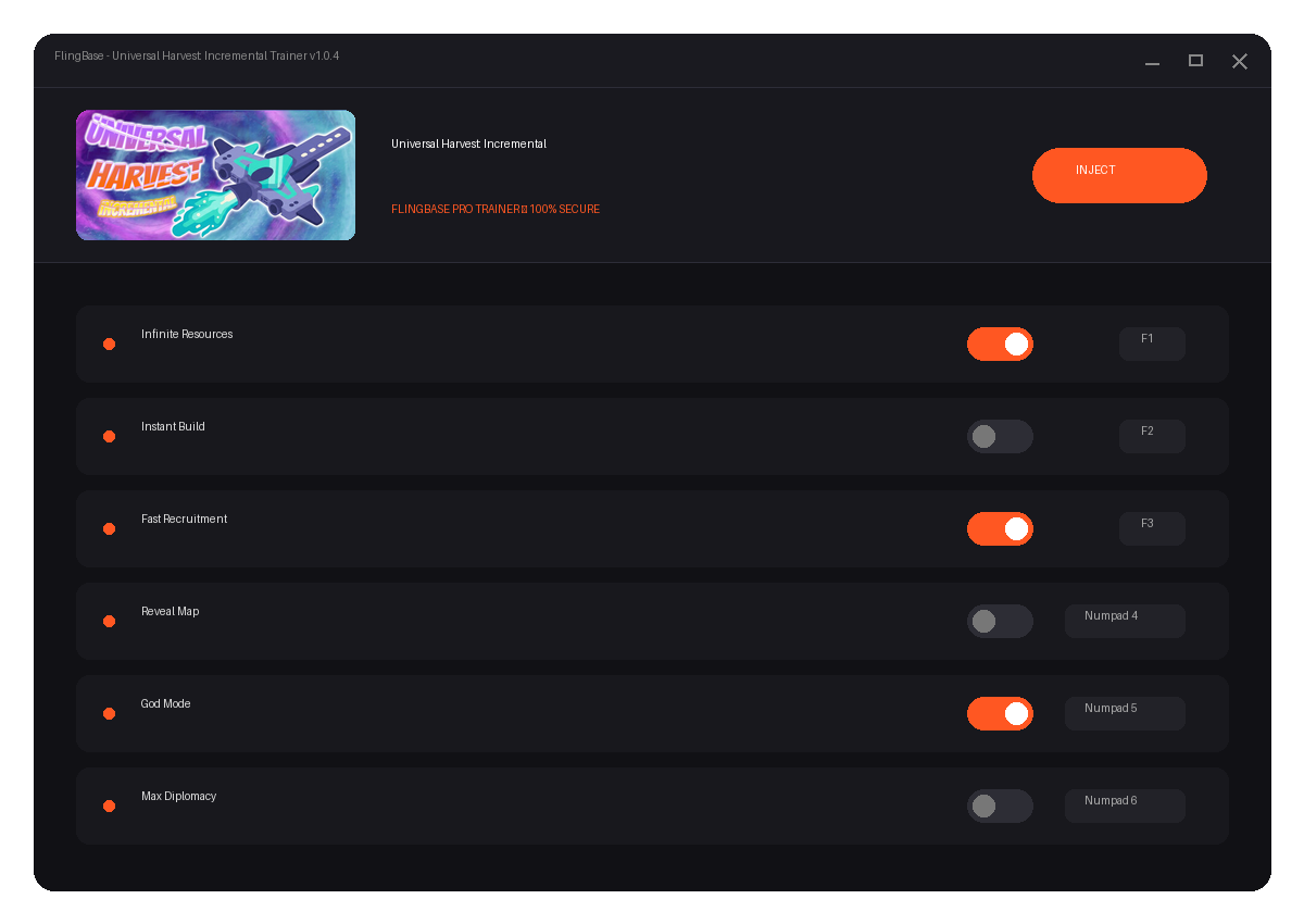 Universal Harvest: Incremental — exploration snapshot