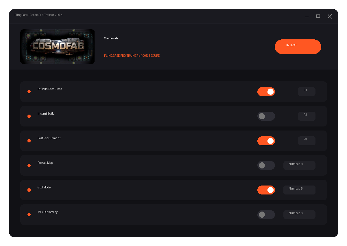 CosmoFab — environment preview