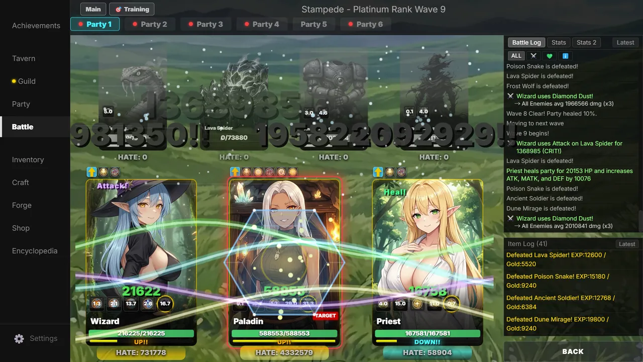 GeneLoot — in-game combat