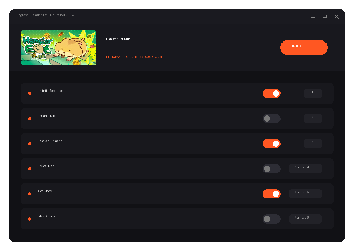 Hamster, Eat, Run — environment preview