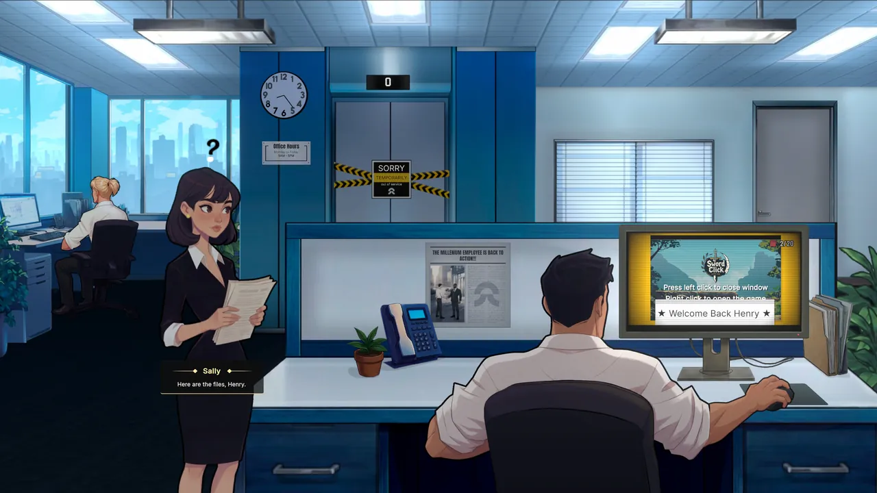 Office Leveling — in-game combat