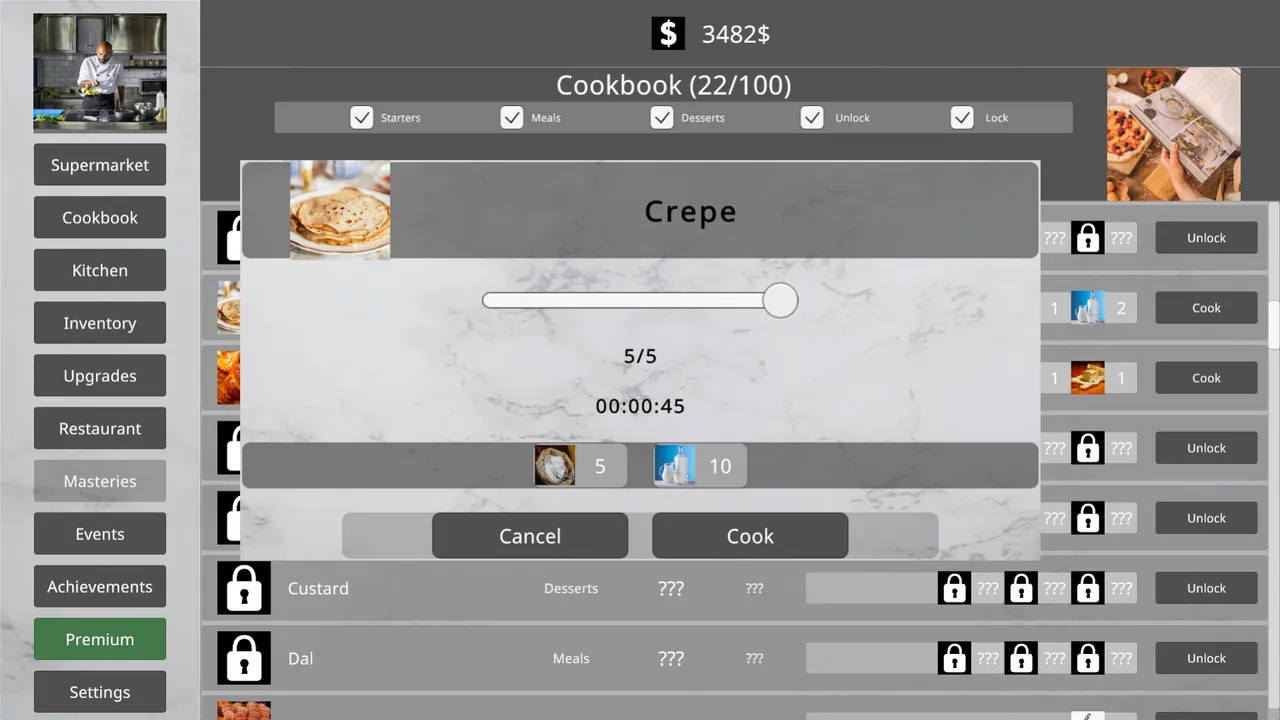 Professional Chef — environment preview