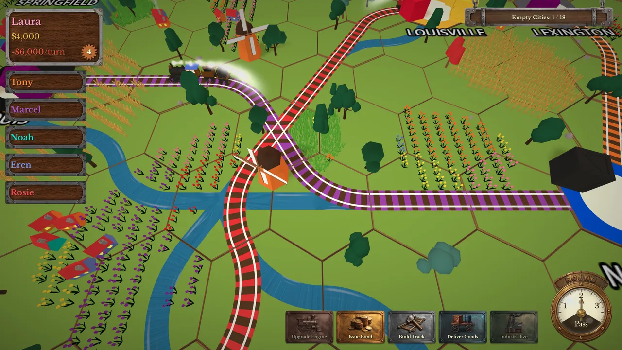 Rails & Rivals — in-game combat