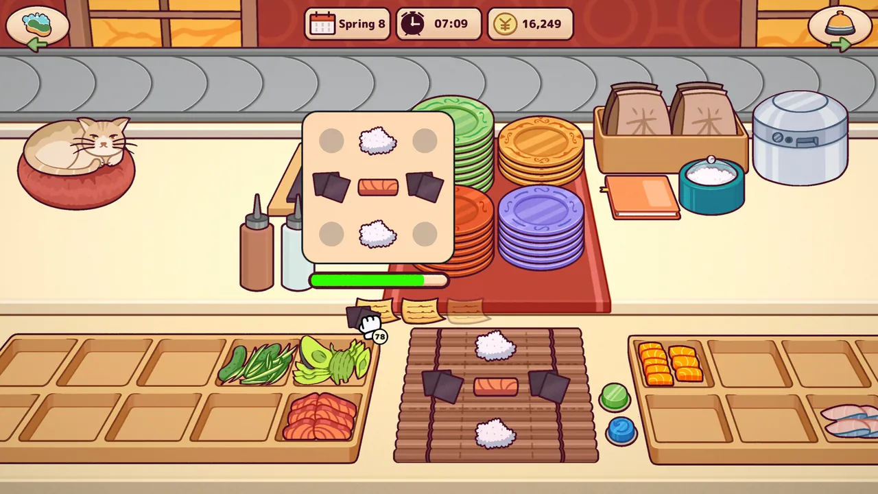 Ugoku Sushi Bar — in-game combat